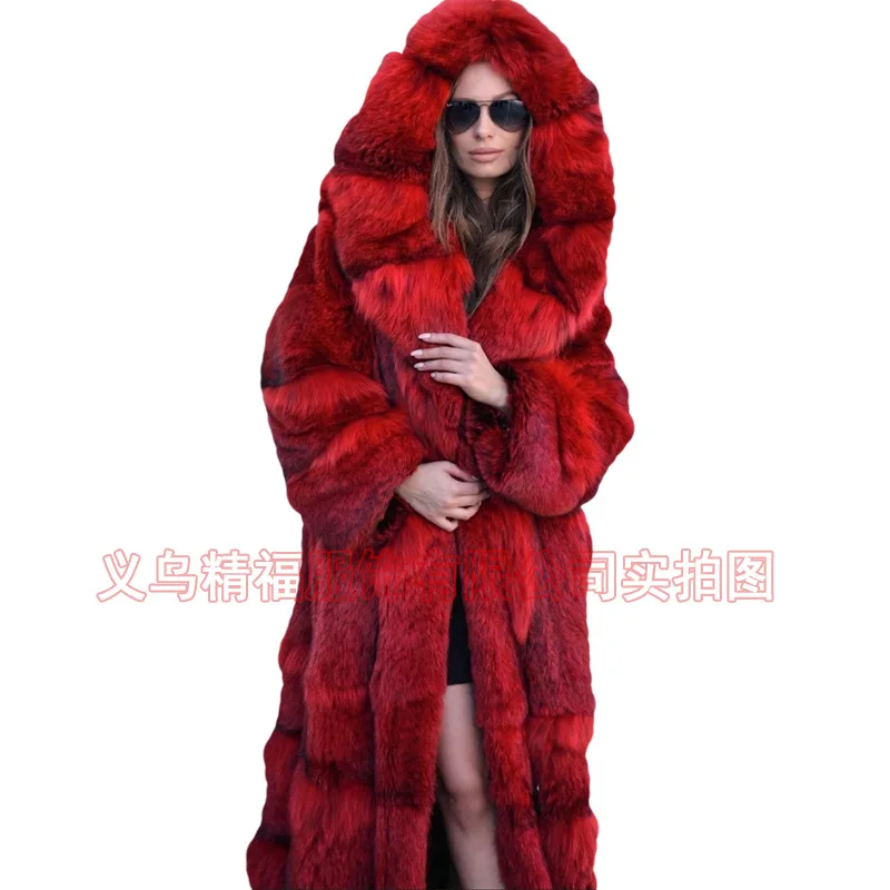 Top Trends: Mink Fur Coat European And American Popular Imitation Fox Fur Coat Mid-length Fur All-in-one Fur Women&#039;s Clothing Shoppable Styles