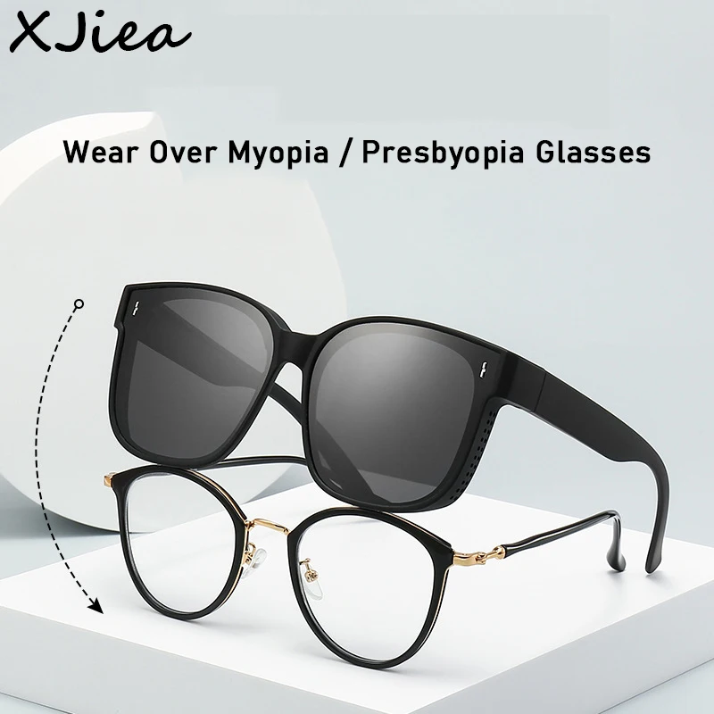 Top Trends: XJiea Sunglasses To Wear Over Glasses Vintage Polarized Sun Glasses For Men And Women Myopia Presbyopia Outdoor Driving Shades Shoppable Styles