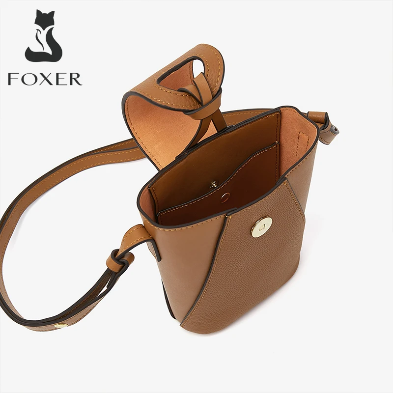 Top Trends: FOXER Mini Phone Bag Travel Lightly For Girl Fashion Crossbody Bag High Quality Small Women Split Leather Shoulder CellPhone Bag Shoppable Styles - Image 5