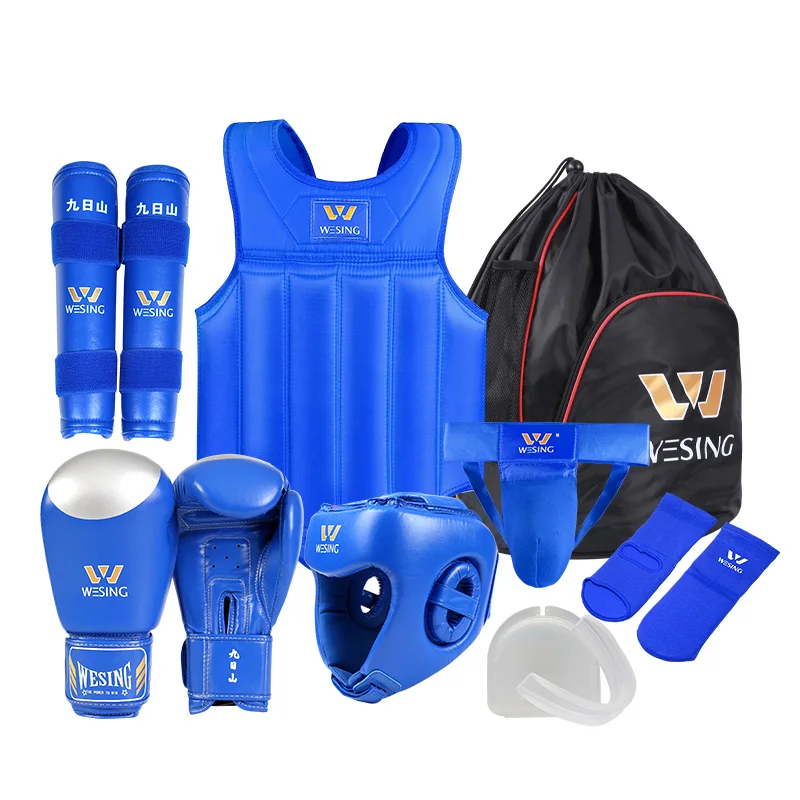 Top Trends: Wesing Sanda Gear Set For Men Women 8 Pcs Boxing MMA Protector Gears Sanda Competition Training Equipment Shoppable Styles