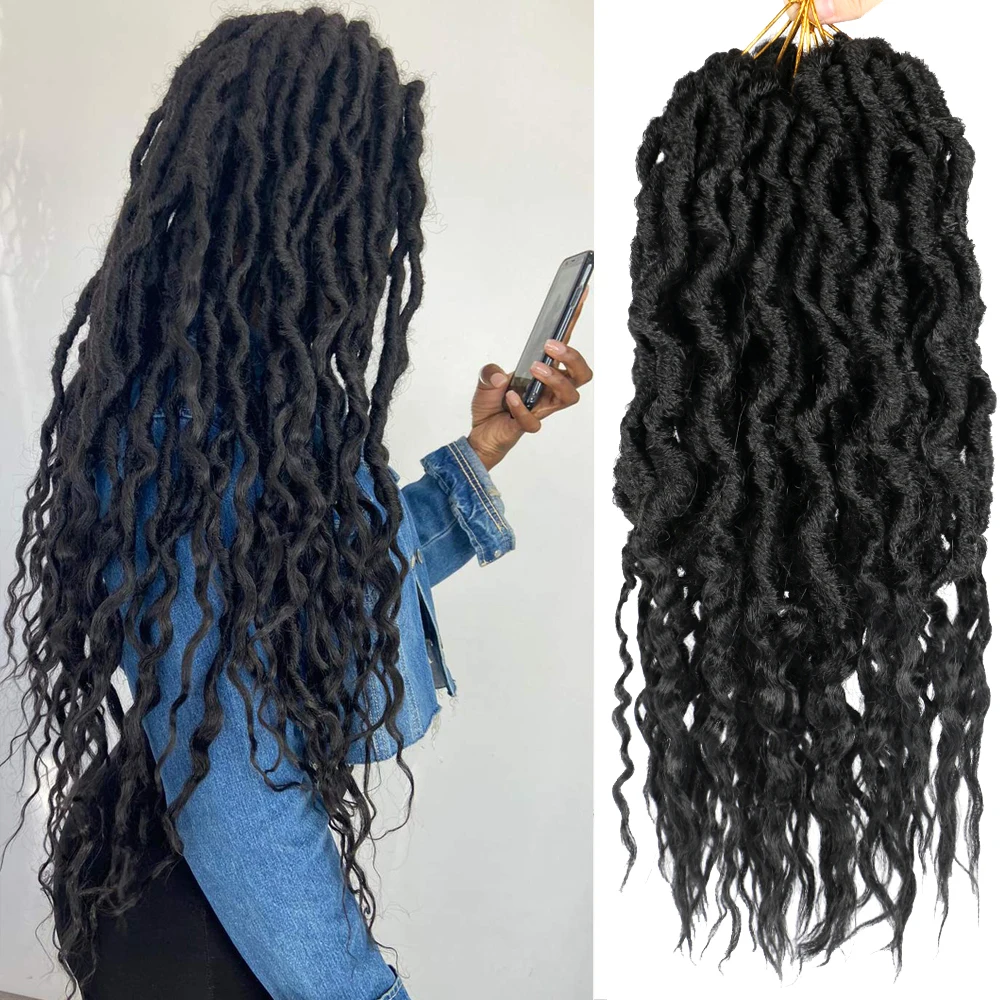 Top Trends: Hair Nest Synthetic Goddess Faux Locs Crochet Braid Hair Bohemian Locs Synthetic Dreadlocks Ombre Braiding Hair Afro Dreadlock Shoppable Styles