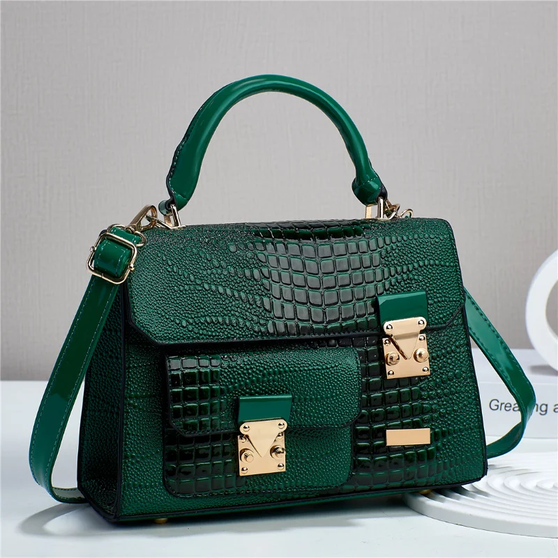 Top Trends: Women&#039;s 2023 Popular Crossbody Bags High Quality Handbag Crocodile Pattern PU Retro Single-Shoulder Bag Commuter Storage Satchel Shoppable Styles