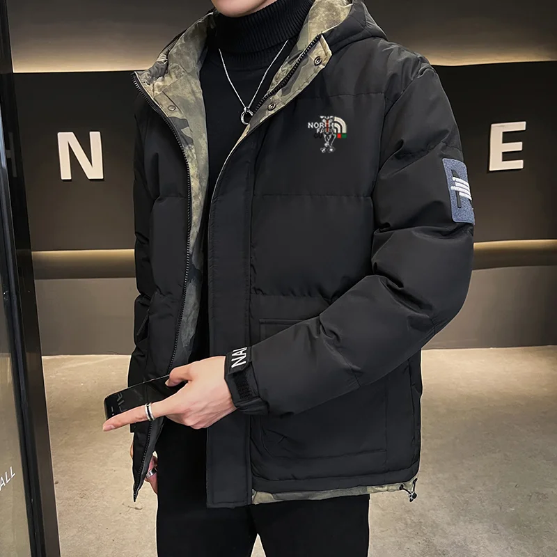 Top Trends: Winter Korean Version Warm Hooded Men's Plush Jacket, Thick Slim Down Jacket, Men's Casual High-quality Warm Jacket Shoppable Styles