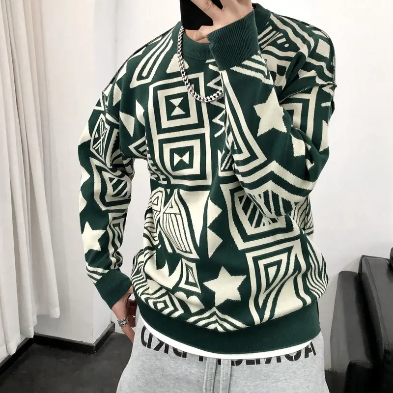 Top Trends: Autumn Winter KPOP Fashion Style Harajuku Slim Fit Ropa Hombre Loose Casual All Match Tops Printed Insert Long Sleeve Sweatshirt Shoppable Styles