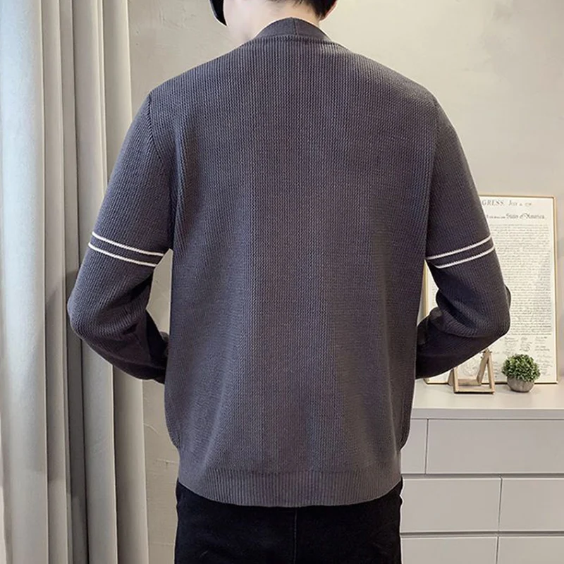 Top Trends: Autumn Winter New Fashion Temperament Simple Korean Sweater Man Gentle Knitwear Solid Color Loose Male Tops Streetwear Clothes Shoppable Styles - Image 2