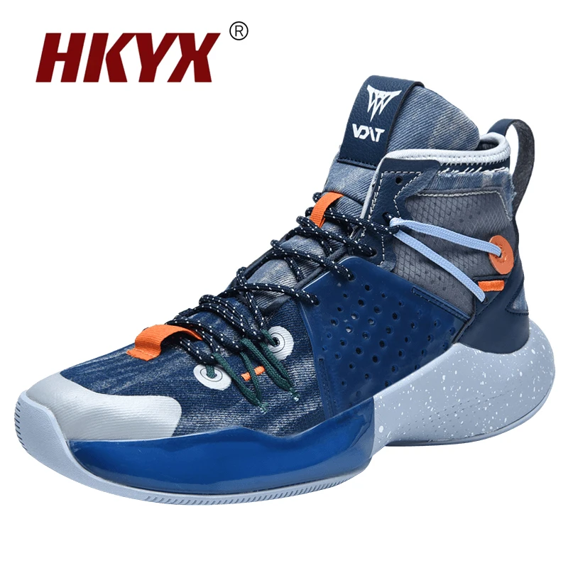 Top Trends: Men's Patchwork Color Basketball Shoes Men's High Top Lace-up Sports Shoes High Quality Non-slip Cushioning Rubber Soles Shoppable Styles