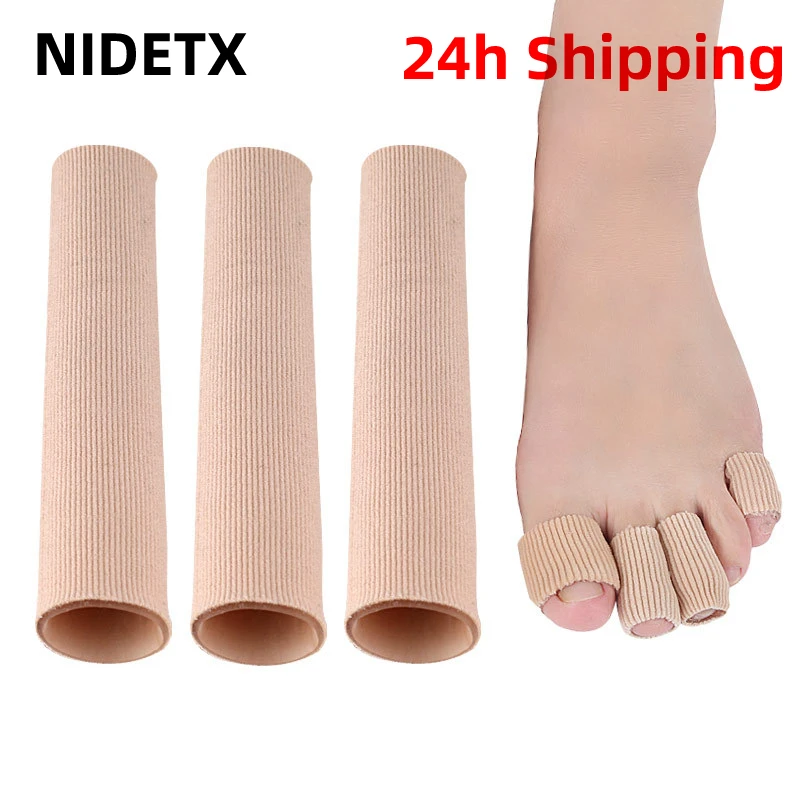 Top Trends: 1Pcs Silicone Cover Cut Fabric Toe Separator Spacer Tube Sleeve Cap Valgus Corrector Hammer Protector Finger Foot Care Pedicure Shoppable Styles