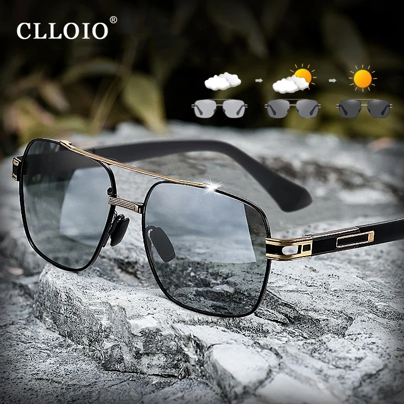 Top Trends: CLLOIO Top Quality Photochromic Sunglasses Men Women Polarized Driving Sun Glasses Chameleon Anti-glare Sport Oculos De Sol Shoppable Styles