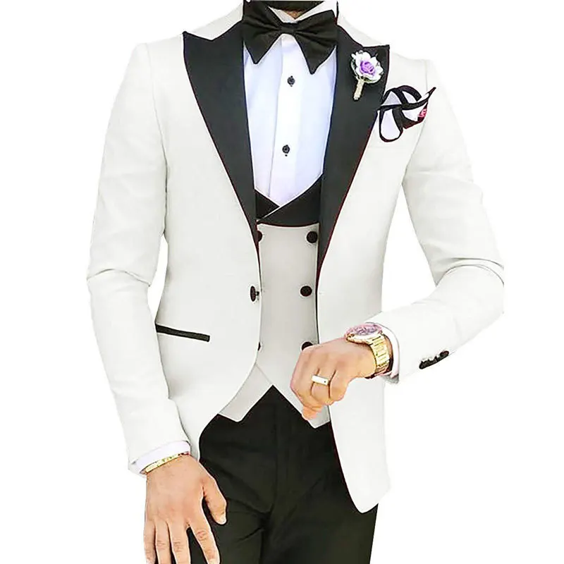 Top Trends: New 2023 Suit Men&#039;s Suit Three-piece Korean Version Slim-fit Model Business Groomsman Suit Groom&#039;s Wedding Dress Men Suit Shoppable Styles