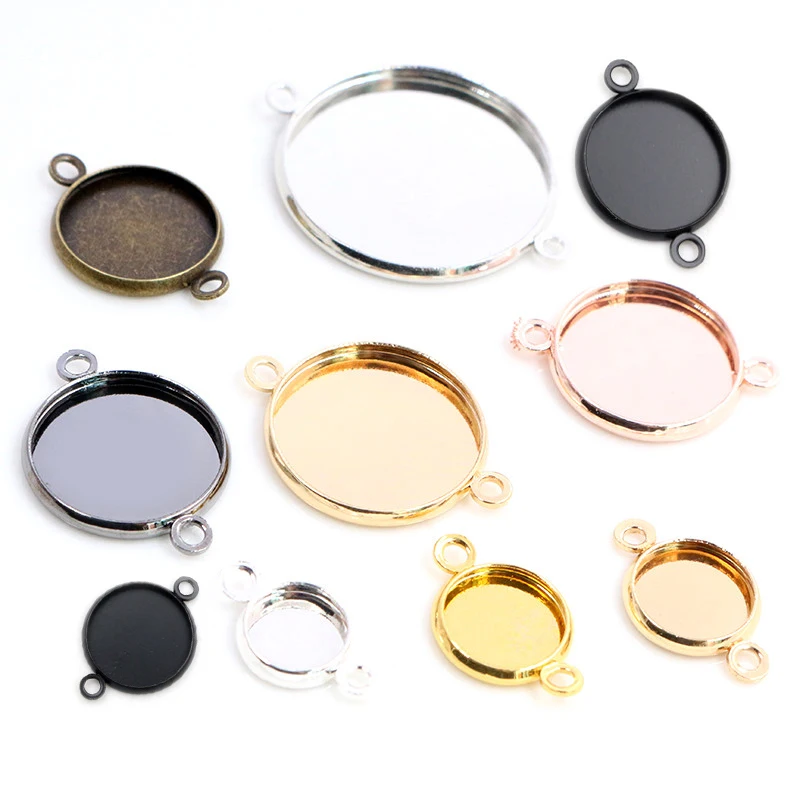 Top Trends: 8-25mm Cabochon Base Tray Bezels Blank Gold Bracelet Setting Supplies For Jewelry Making Findings Accessories Shoppable Styles