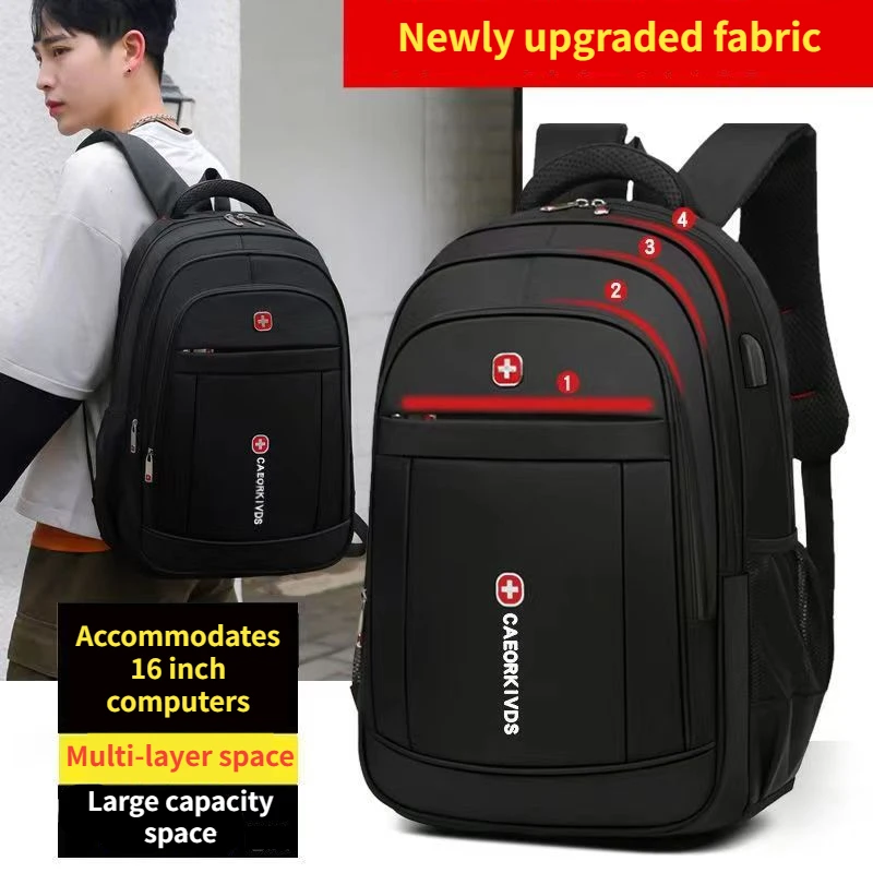 Top Trends: New Men's Large Capacity Backpack USB Charging Laptop Backpack Waterproof Lightweight Travel Bag Business Bag School Backpack Shoppable Styles