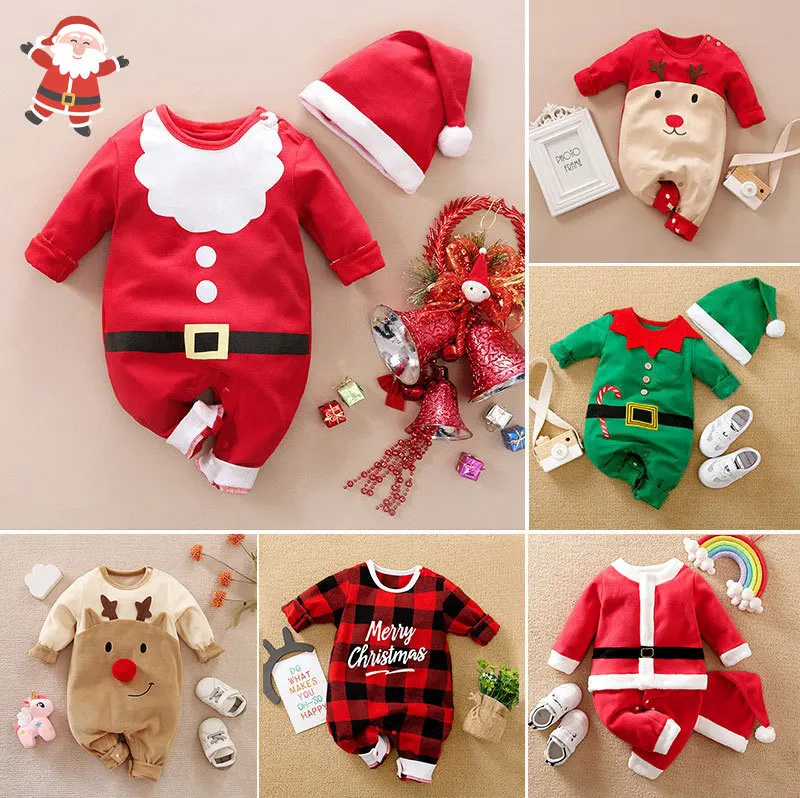 Top Trends: Christmas Baby Romper Newborn Toddler Baby Clothes Baby Jumpsuit Long Sleeved Christmas Newborn Grisl Boys Crawling Suit Shoppable Styles