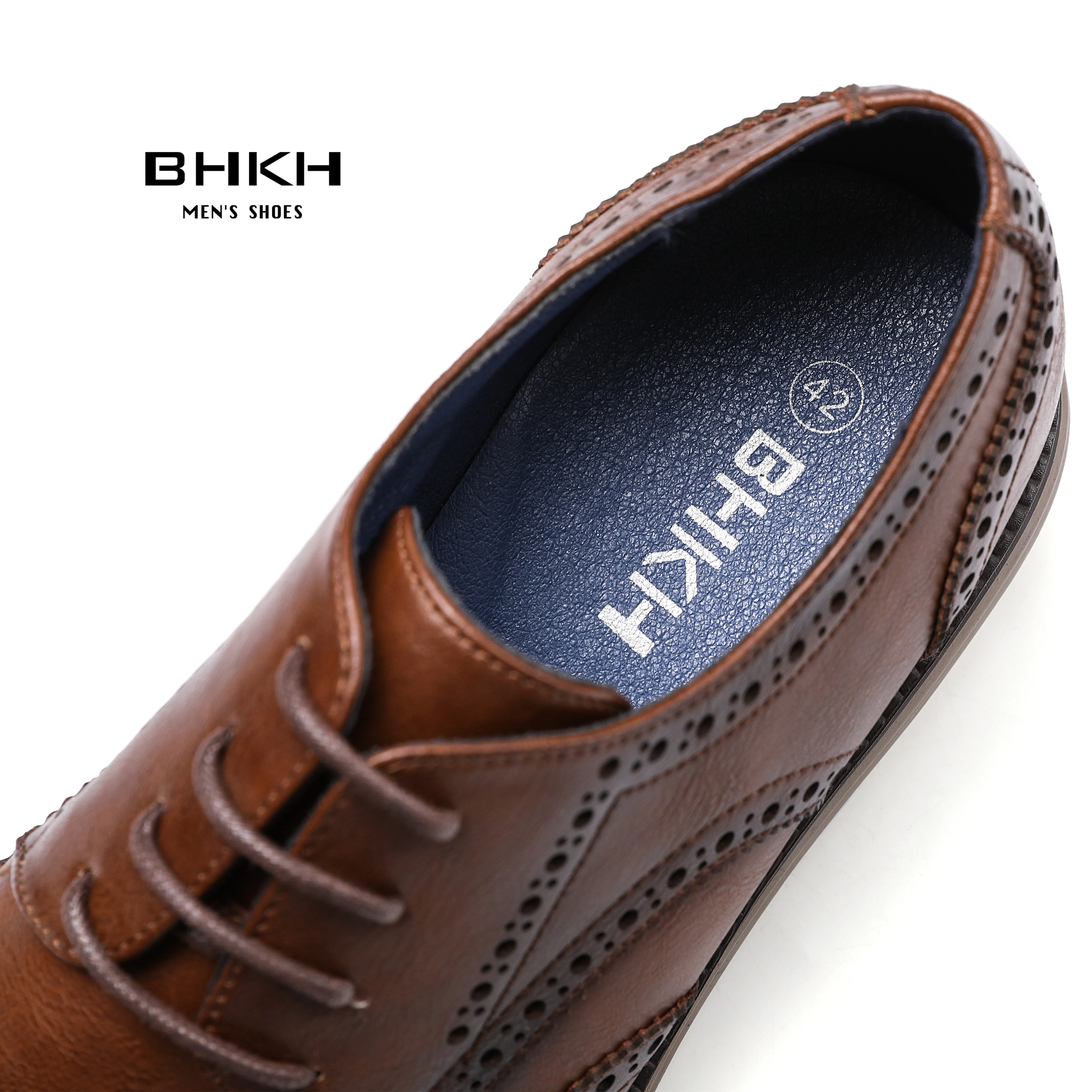 Top Trends: BHKH 2022 Autumn Man Dress Shoes Genuine Leather Lace-up Men Casual Shoes Smart Business Office Work Footwear Men Shoes Shoppable Styles - Image 6