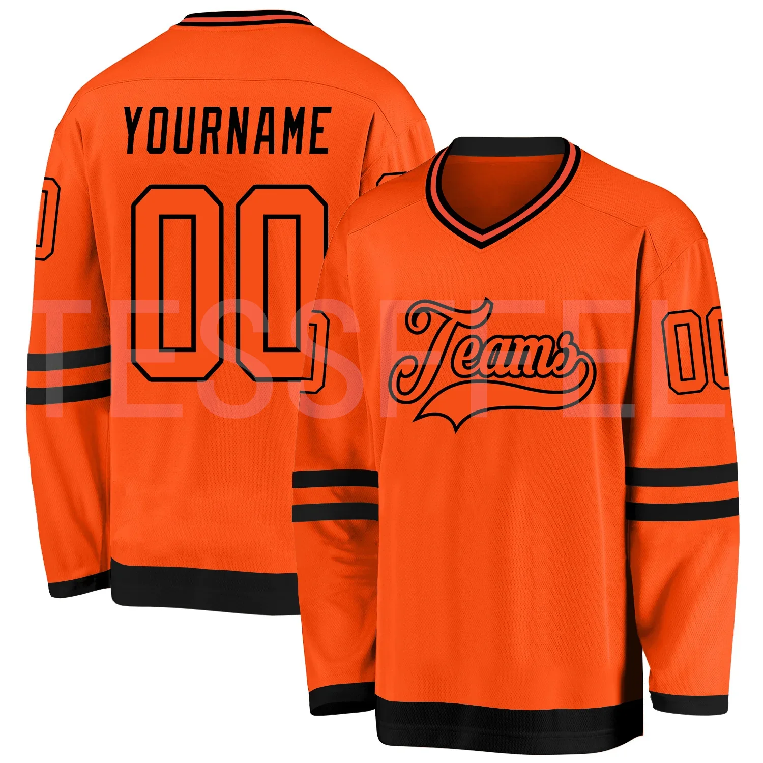 Top Trends: Newest Custom Name Hockey Jersey Suits Team Logo Tattoo Tracksuit V-Neck Long Sleeves Retro 3DPrint Pullover Harajuku Casual AX1 Shoppable Styles