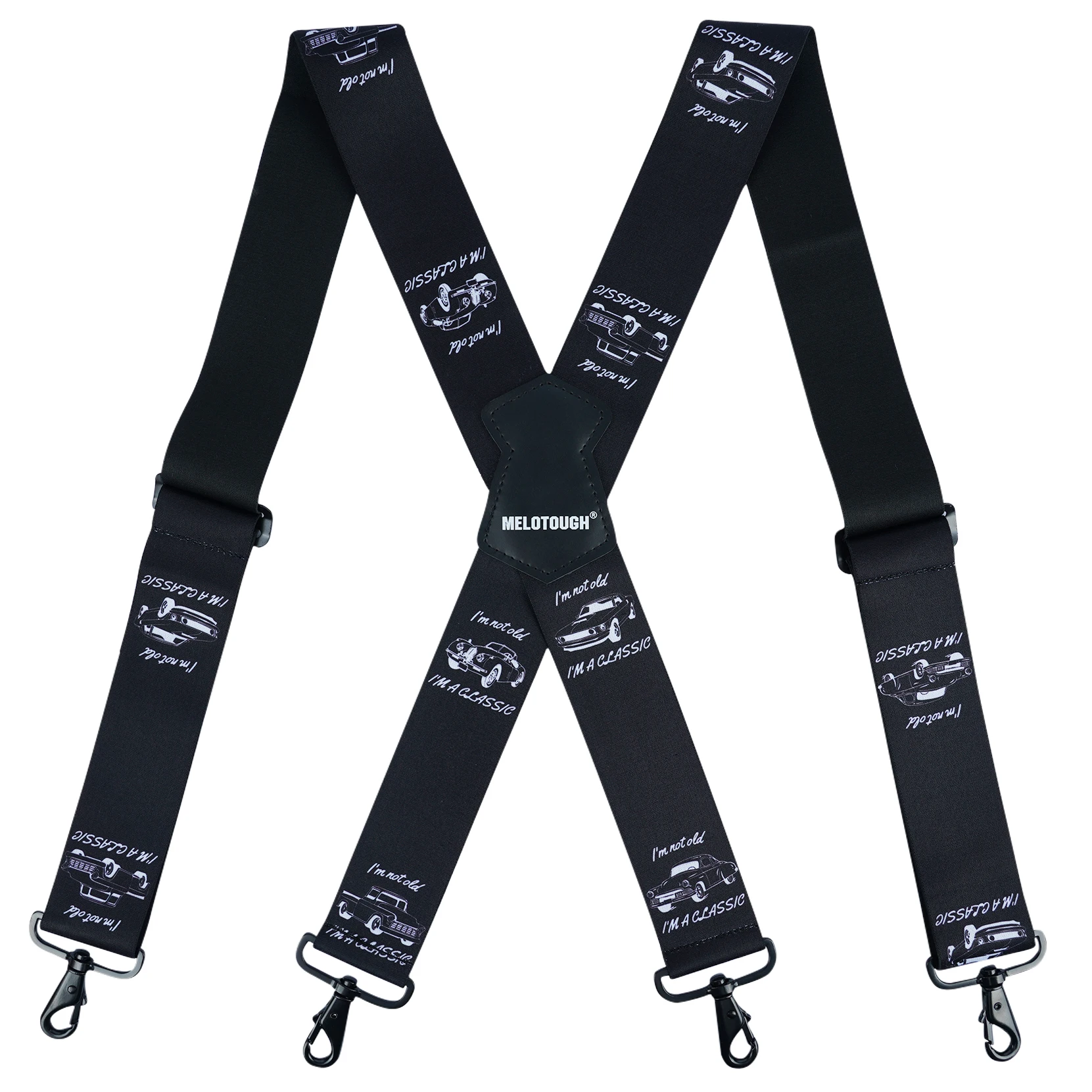 Top Trends: Men&#039;s Braces 2 Inch With 4 Hook-Clips For Trousers Vintage Suspenders Braces For Men Heavy Duty Adjustable Elastic X Shape Shoppable Styles