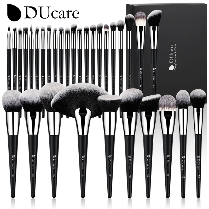 Top Trends: DUcare Professional Makeup Brush Set 10-32Pc Brushes Makeup Kit Synthetic Hair Foundation Power Eyeshadows Blending Beauty Tools Shoppable Styles