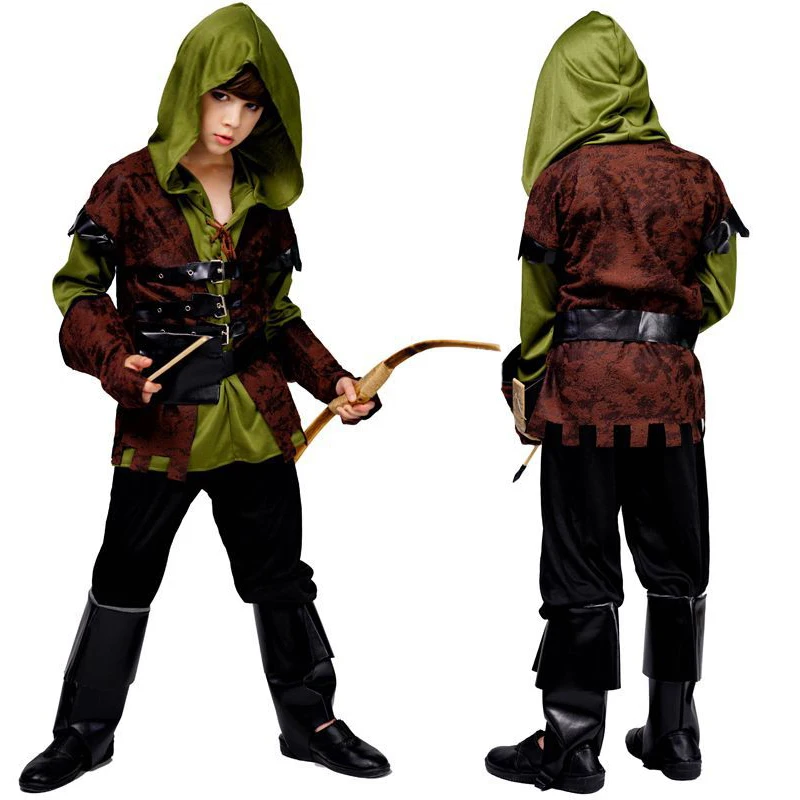 Top Trends: Kids Archer Costume Boys Hunter Costume Robin Hood Cosplay For Halloween Purim Carnival Party Outfits Shoppable Styles