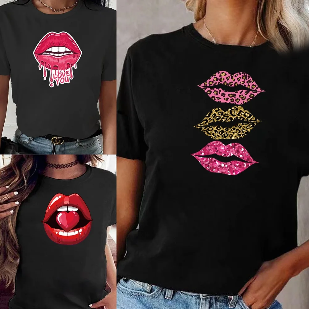 Top Trends: 2022 Women Hip Hop T Shirt Streetwear Harajuku Summer O-neck Short Sleeve Tshirt Loose Casual Mouth Printed Tops Tees Clothing Shoppable Styles