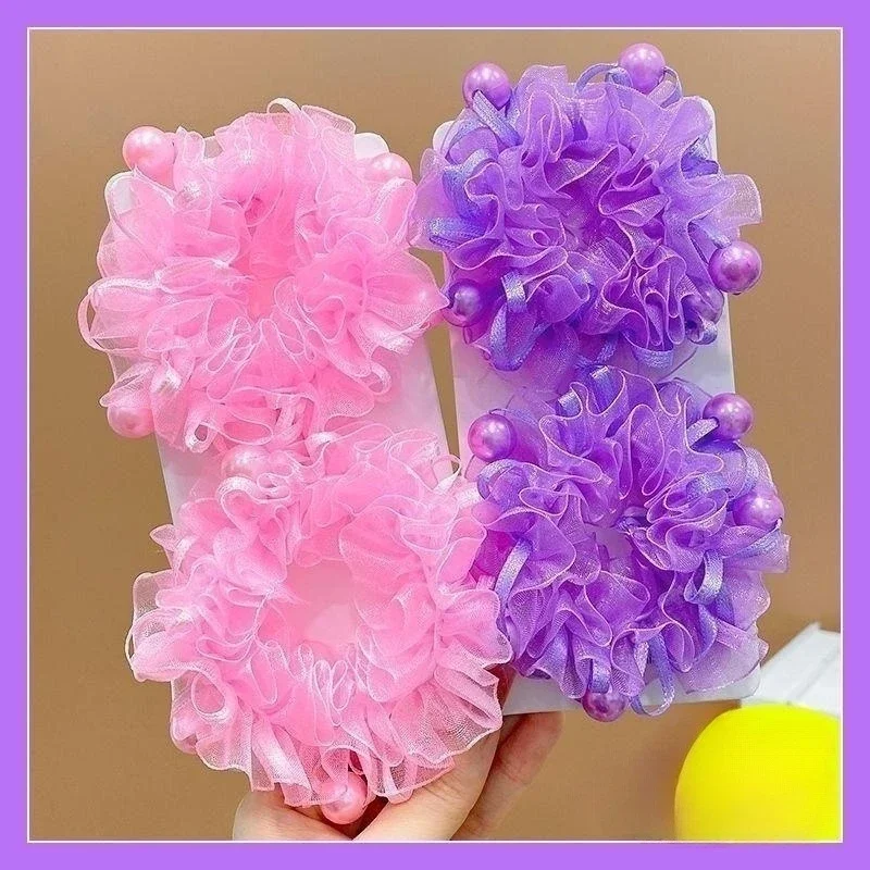 Top Trends: New Girl Ballet Head Flower Cute Handmade Children's Hair Circles Performance Flower Princess Headwear Elastic Hair Bands Shoppable Styles