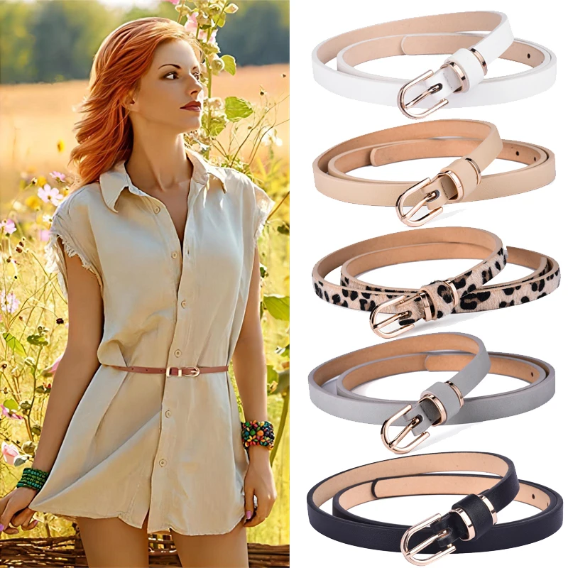 Top Trends: Women's Skinny Solid Leather Dress Belt 90cm To 135cm Ceinture Femme 10 Colors Shoppable Styles