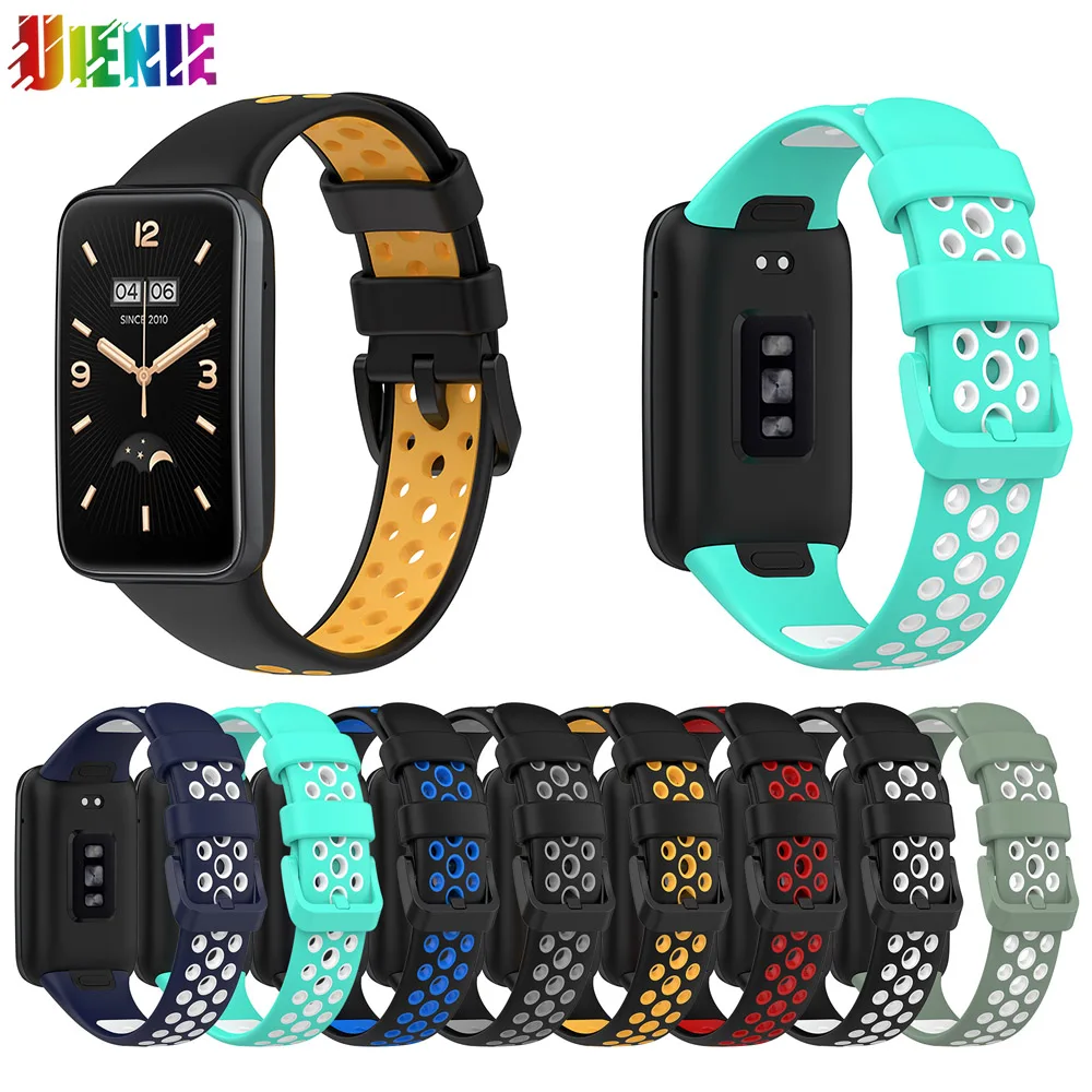 Top Trends: Silicone Watchband Breathable Strap Correa Sports Wristband Replacement Bracelet Accessories Smartwatch For Xiaomi Mi Band 7 Pro Shoppable Styles