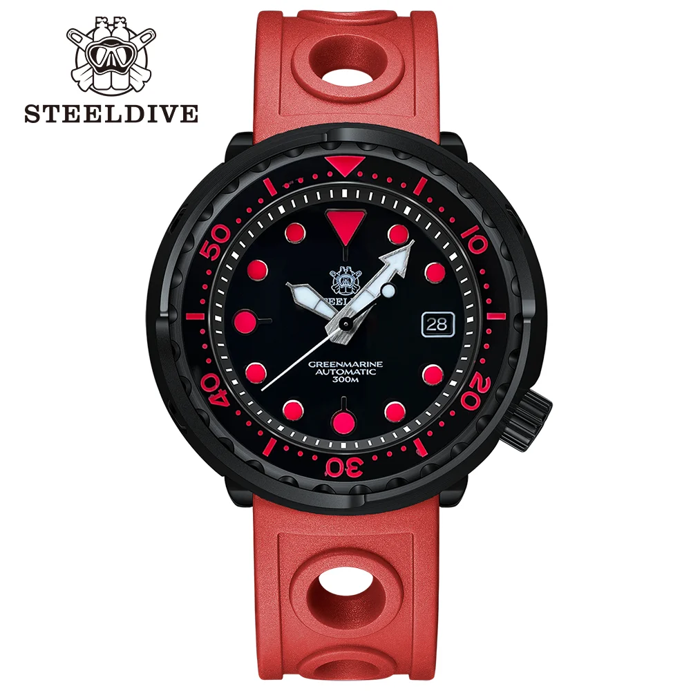 Top Trends: STEELDIVE SD1975XT V2 New Design IP Black Dive Tuna Can NH35 Movement Swiss Luminous 300M Waterproof Automatic Mechanical Watch Shoppable Styles