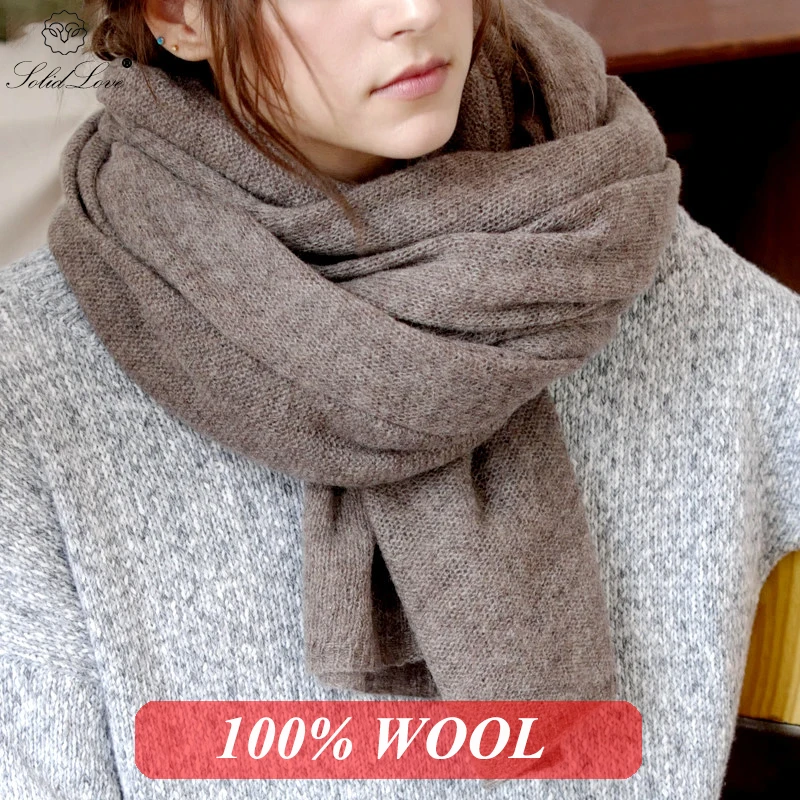 Top Trends: 2023 Winter Women Warm Knitting Scarf Triangle Scarf Leather Strap Buckle Solid Colour Bohemian Shawl For Ladies Christmas Gift Shoppable Styles