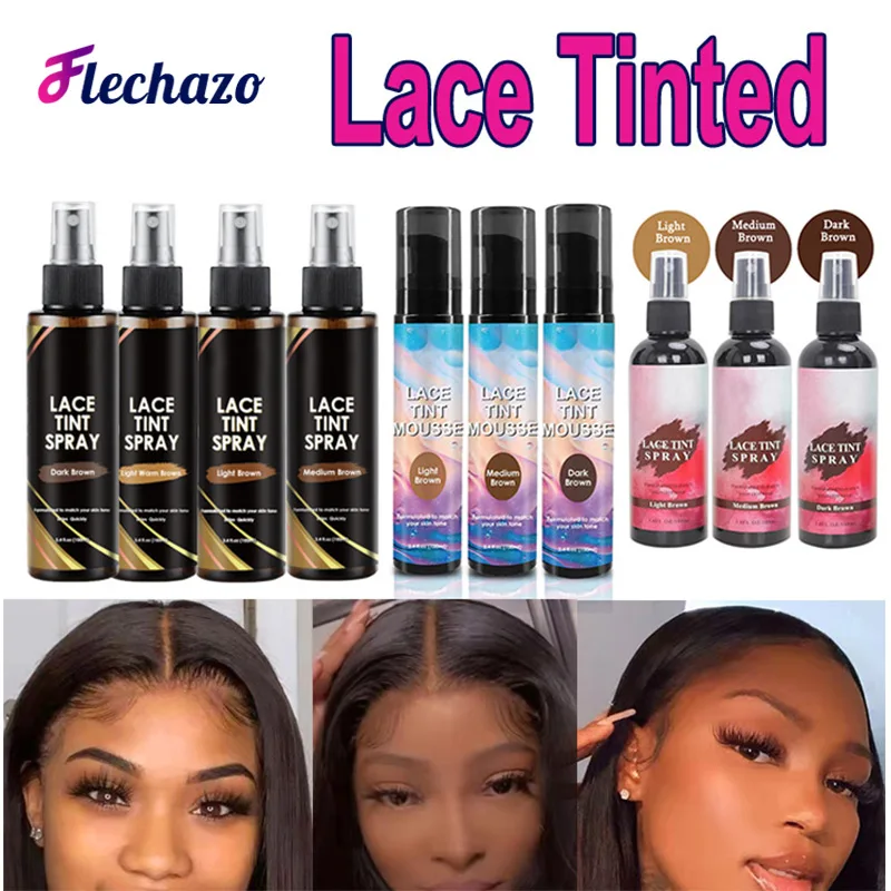 Top Trends: Lace Tint Spray For Wigs Melt Dark Medium Light Brown Lace Tinting Spray Lace Tint Mousse Foam Quick Dry Wig Lace Tinted Dye Shoppable Styles