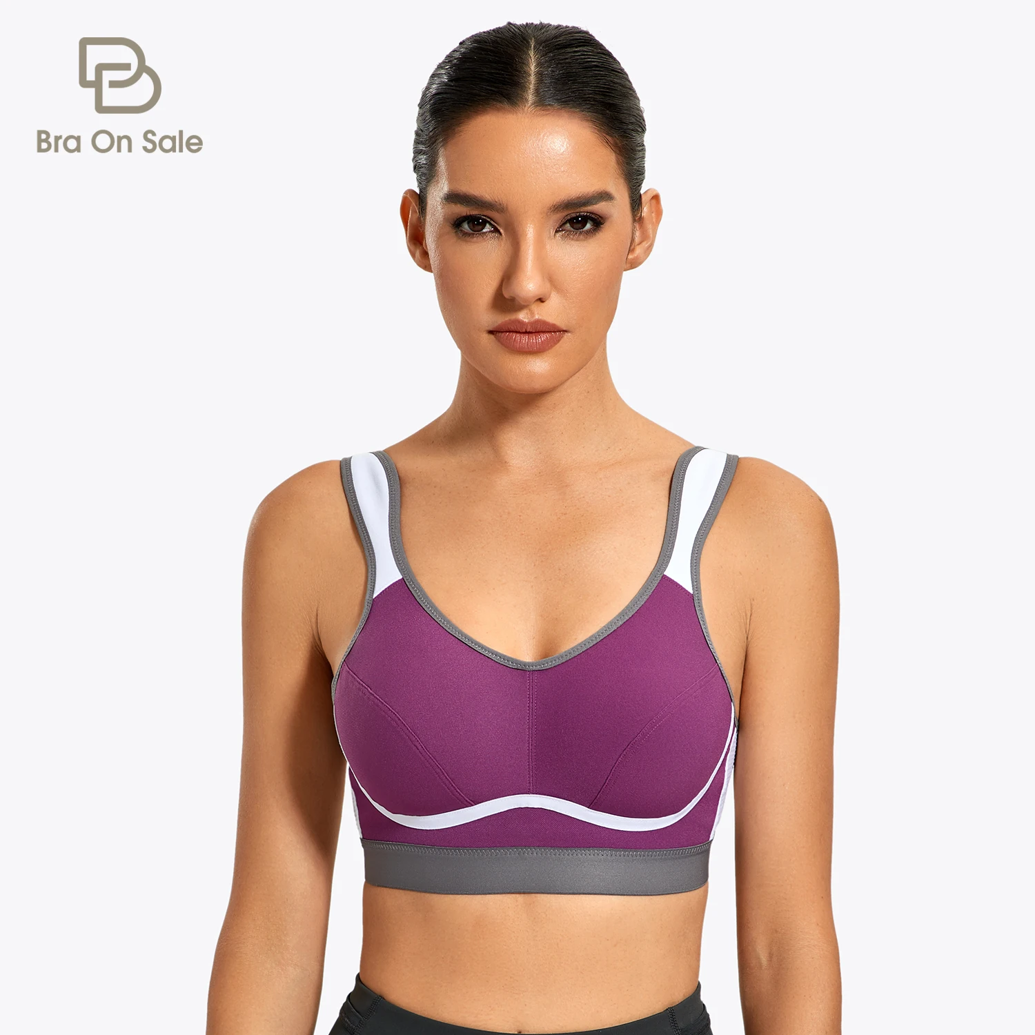 Top Trends: High Level Women's Maximum Control Wirefree Non-Padded Active Sport Bra B-DD E F 34-40 42 44 Shoppable Styles