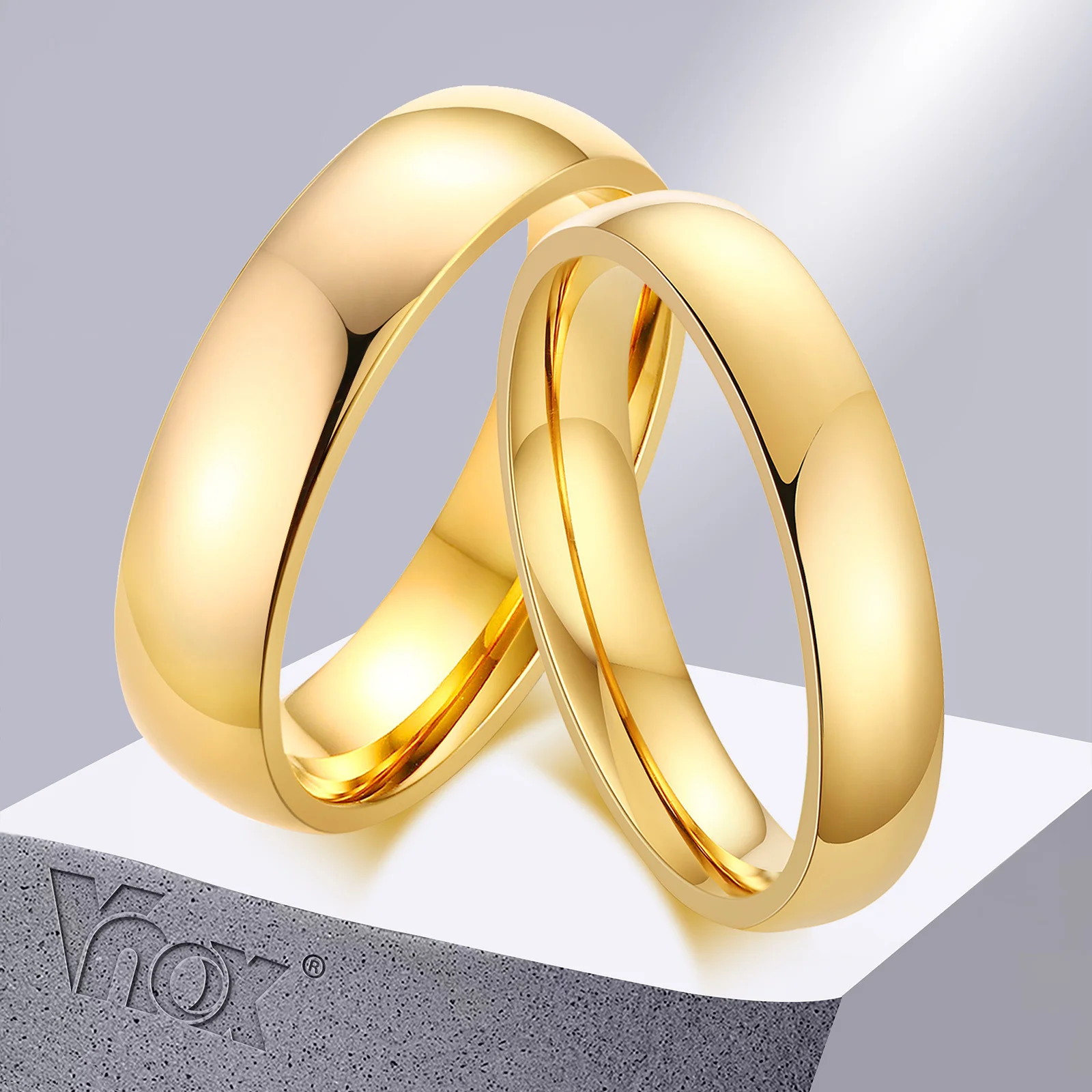 Top Trends: Vnox Anti Scratch Tungsten Wedding Rings For Women Men Simple Classic Wedding Bands For Couples Basic Jewelry Shoppable Styles