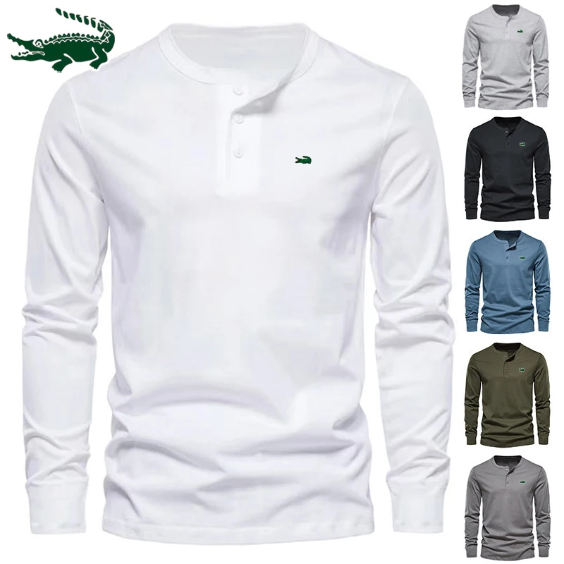 Top Trends: 2023 High Quality Men&#039;s Autumn And Winter New Pure Cotton T-shirt Shirt Fashion Casual Sports Round Neck Long Sleeved T-shirt To Shoppable Styles