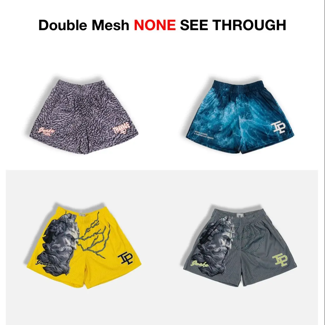 Top Trends: Inaka Double Mesh Shorts 2022 Men Women Classic GYM Mesh Shorts Inaka Power Shorts Animal Print With Liner Shoppable Styles