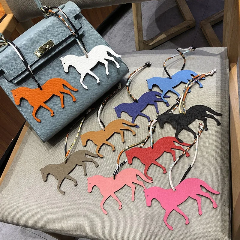 Top Trends: Famous Designer PU Leather Horse Shape Hanger Keychain Pendant Decoration For Ladies Bag Charm Accessories Ornament Gifts Shoppable Styles