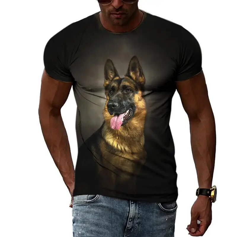 Top Trends: Summer Fashion Animal Dog Graphic T Shirts For Men Casual 3D Print Tee Hip Hop Harajuku Personality Round Neck Short Sleeve Top Shoppable Styles