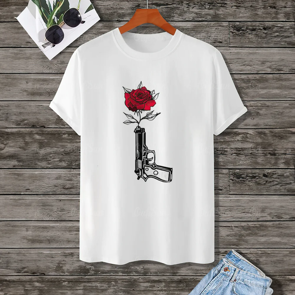 Top Trends: Basic Simple Men's T-shirts Flower 3d Graphic T-shirt Summer Fashion Casual Short Sleep Tee Simple Oversized T Shirt For Men Top Shoppable Styles - Image 6