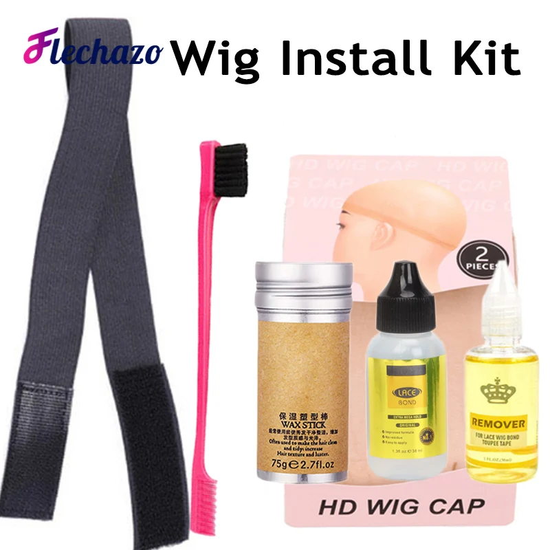 Top Trends: Must Have Wig Installation Kit With Everything 6Pcs Lace Wig Glue And Remover Hair Wax Stick HD Wig Cap Elastic Melting Band Shoppable Styles