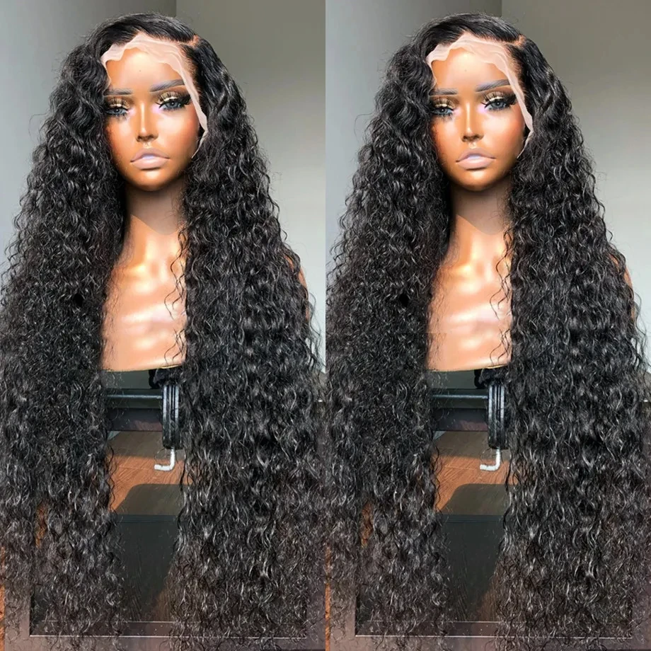 Top Trends: Lace Frontal Wig Brazilian Deep Wave 13x4 Lace Front Wig Hd Transparent Curly Full Lace Wigs Water Wave Human Hair For Women Shoppable Styles