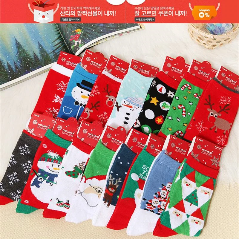 Top Trends: 2023 New Year Gift Socks Novelty And Funny Elk Santa Christmas Socks Unisex Cartoon Cute Christmas Socks Harajuku Colorful Socks Shoppable Styles