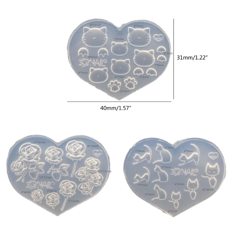 Top Trends: R3MC Silicone Stamp Polish Resin Cute UV Gel Mold DIY Nail Art Tools For Nail Decors Shoppable Styles