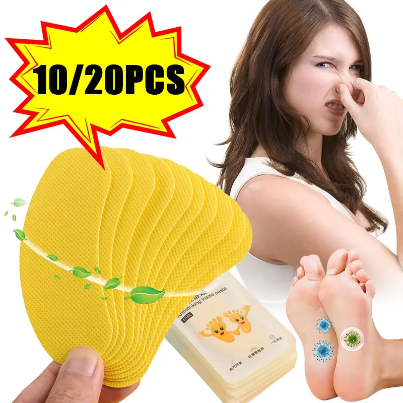 Top Trends: 10 / 20pcs Shoes Odor Remover Deodorant Patch Lemon Athlete's Foot Soothing Insole Stickers Antibacterial Antiperspirant Foot Care Shoppable Styles