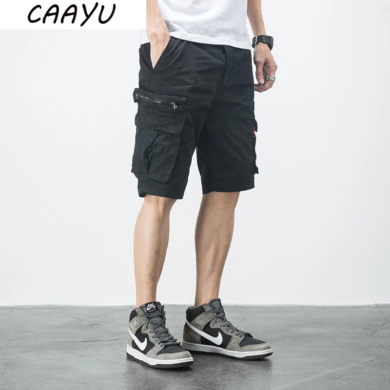 Top Trends: CAAYU Mens Cargo Shorts Men 2022 Summer Side Pockets Hip Hop Japanese Streetwear Male Multi-pocket Pants Casual Shorts For Men Shoppable Styles