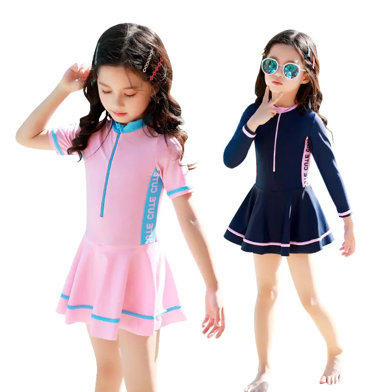 Top Trends: 2022 New Girls Swimsuit One-piece Swimwear Women UPF50+ Print Baby Long Sleeve Kids Toddler Infant Beach Bathing Suits Children Shoppable Styles - Image 6