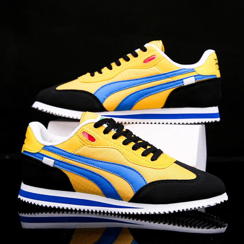 Top Trends: Spring New 2023 Fashion Yellow Low Casual Sneakers Men Comfortable Flats Outdoor Sport Shoes Trainers Mens Sneakers Basket Homme Shoppable Styles