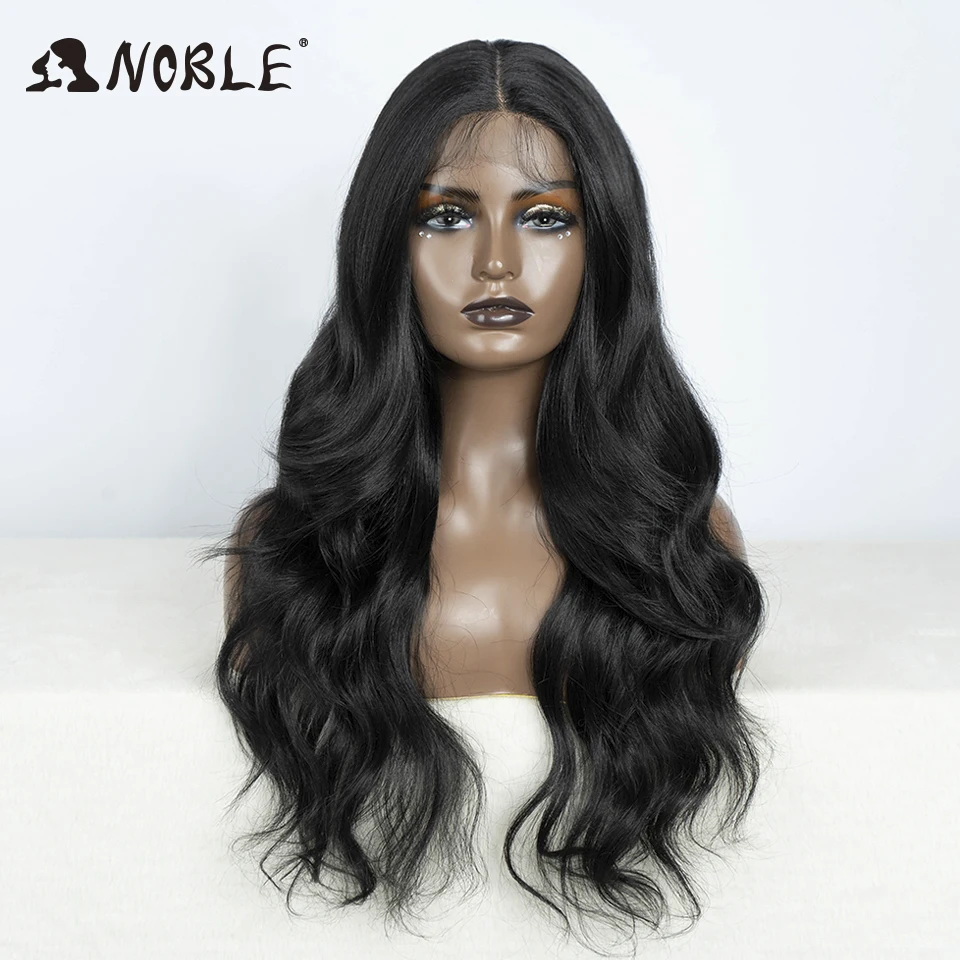 Top Trends: Noble Synthetic Lace Front Wig 28"Highlight Honey Brown Body Wave Blonde Wigs For Women Ombre Lace Wig Synthetic Lace Front Wig Shoppable Styles