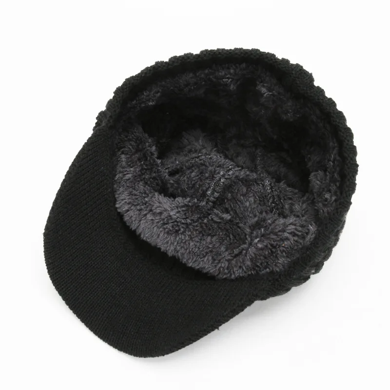 Top Trends: New Unisex Coral Fleece Winter Beanies Men's Cap Scarf Warm Breathable Wool Plus Velvet Thickening Men Fashion Knitted Hats Shoppable Styles - Image 4