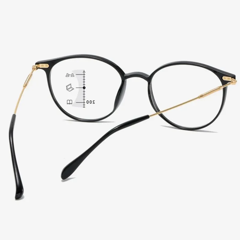 Top Trends: Retro Anti Blue Ray Progressive Multifocal Reading Glasses Men Women Near Far Sight Eyeglasses Presbyopic Eyewear Diopter To+ 4.0 Shoppable Styles - Image 5