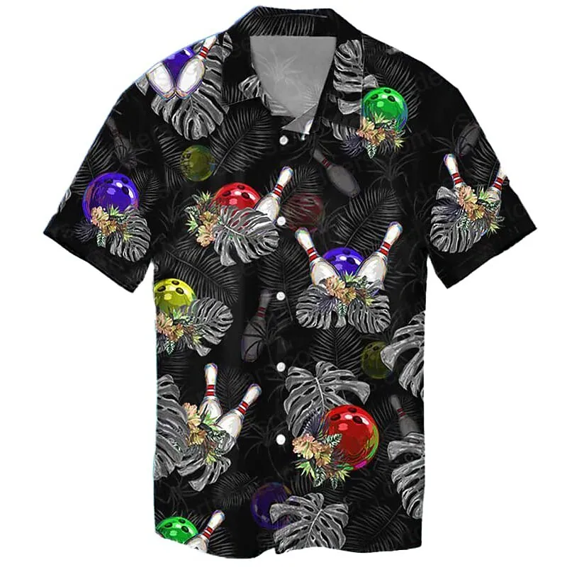 Top Trends: Hawaiian Bowling Men's Shirt Unique Floral 3D Print Summer Lapels Short Sleeves Oversized Unisex Fashion Sweatshirt Streetwear Shoppable Styles - Image 3