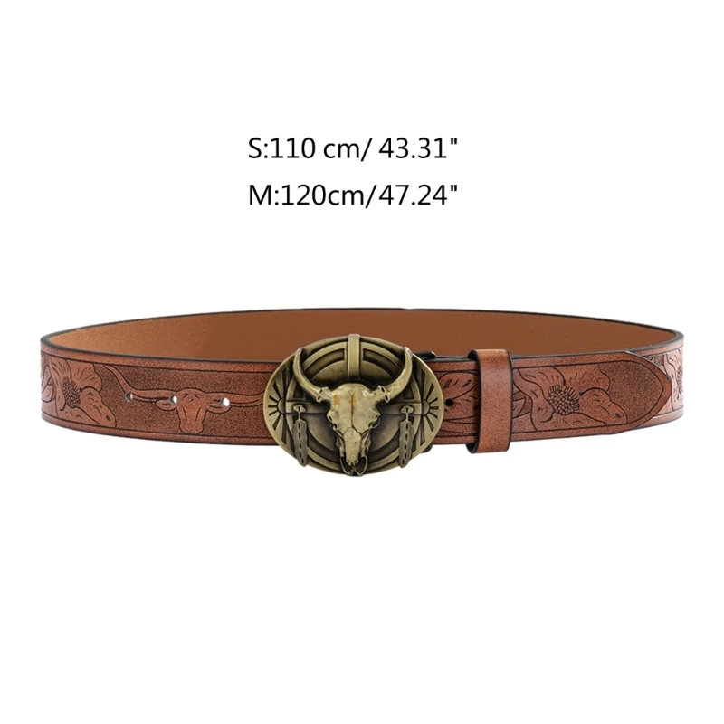 Top Trends: Vintage Cowboy Belt For Men Teens Denims Pants Belt TexasBull Buckle Belt For Male Metal Carved Buckle Jeans Belt Shoppable Styles - Image 6