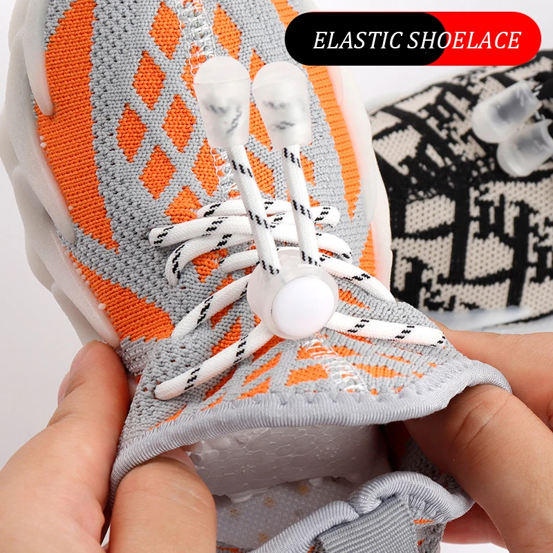 Top Trends: No Tie Shoelace Elastic Round Lock Shoe Laces Children's Sneakers Shoelaces Without Ties Kids Adult Laces For Shoes Shoestrings Shoppable Styles - Image 3