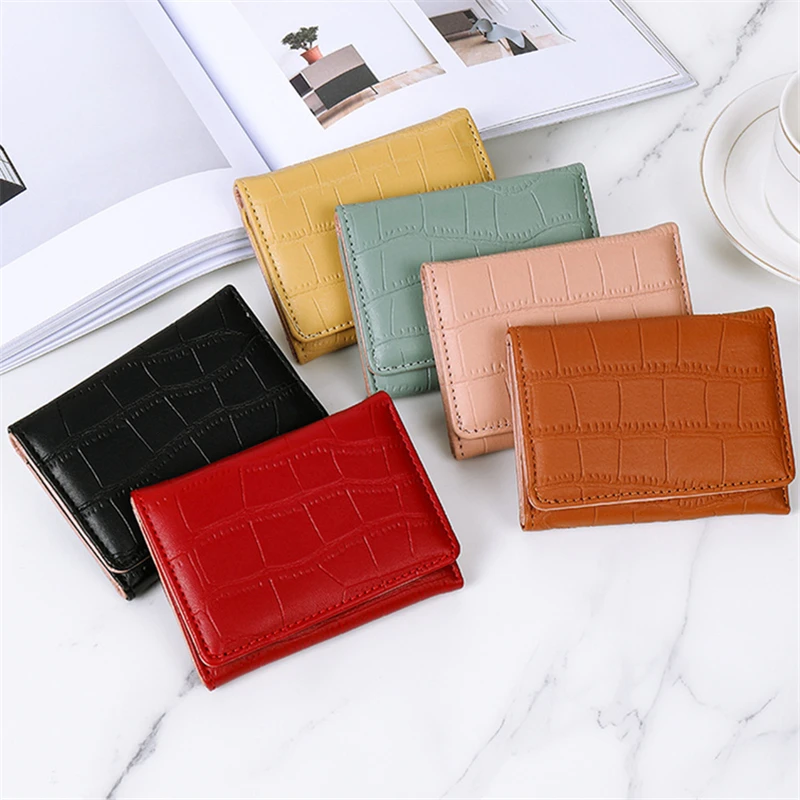 Top Trends: Creative Stone Pattern Short Wallets For Women Small PU Leather Quality Purse Card Holder Female Money Clip Students Coin Bag Shoppable Styles - Image 5